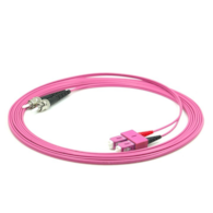 FIBERM Patchcord ST/UPC-SC/UPC 3m Multi Mode Duplex włókno OM4