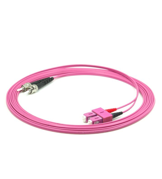 FIBERM Patchcord ST/UPC-SC/UPC 3m Multi Mode Duplex włókno OM4
