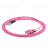 FIBERM Patchcord ST/UPC-SC/UPC 3m Multi Mode Duplex Fiber OM4