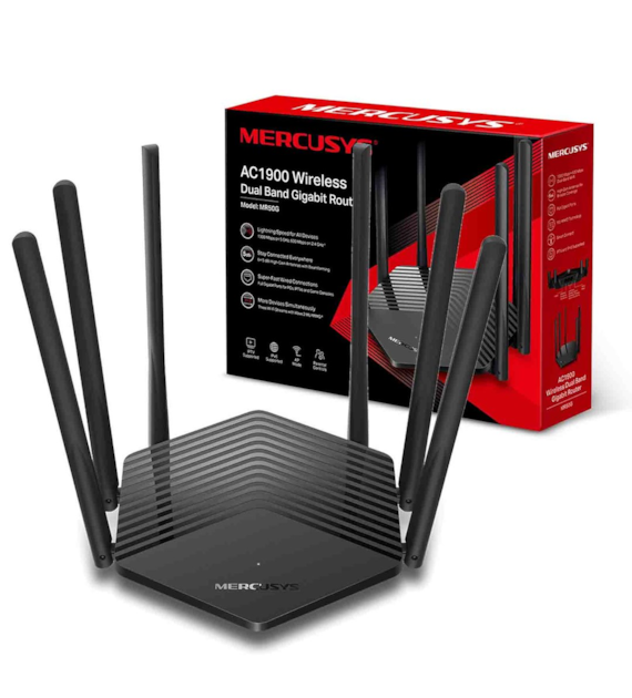 MERCUSYS MR50G Router WiFi AC1900 1x WAN 2x LAN 6x Κεραία Dual Band