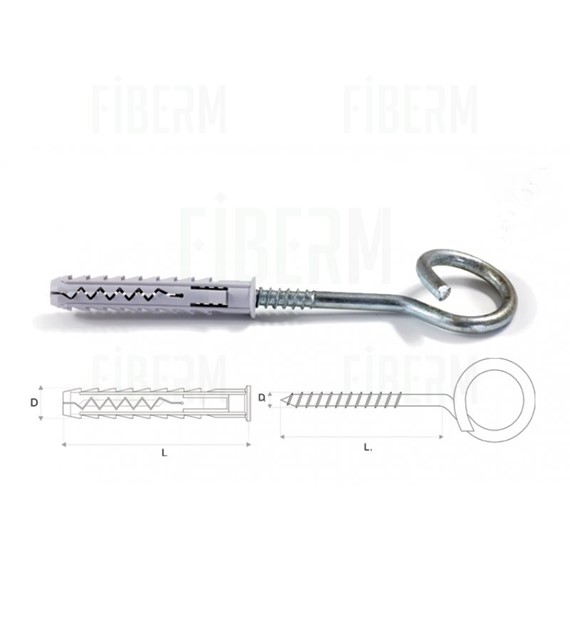 FIBERM Anchoring Pin with Swing Hook