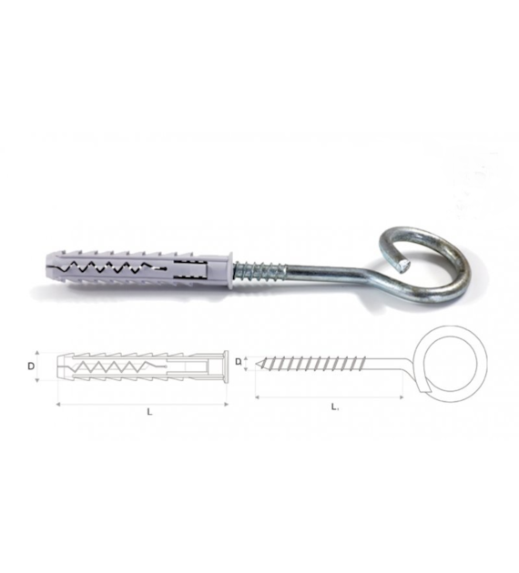 FIBERM Kołek rozporowy z hakiem huśtawkowym