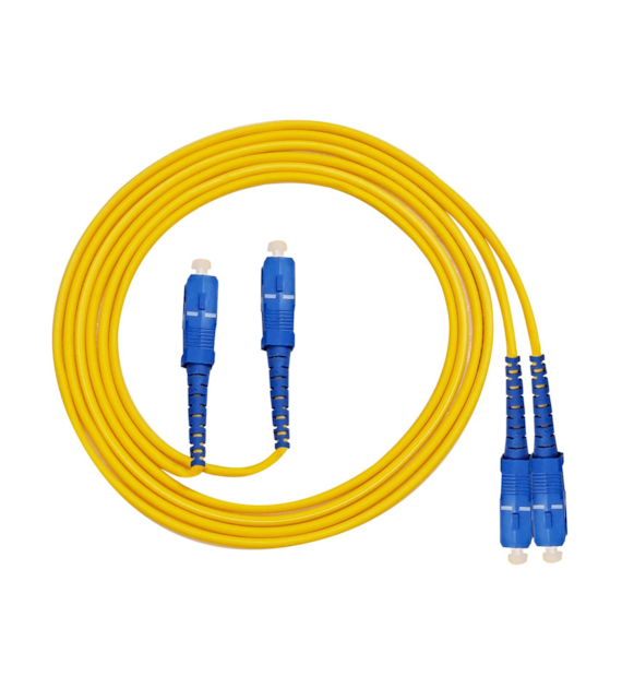 FIBERM Patchcord SC/UPC-SC/UPC 2m Single Mode Duplex włókno G652D 2,0mm PVC