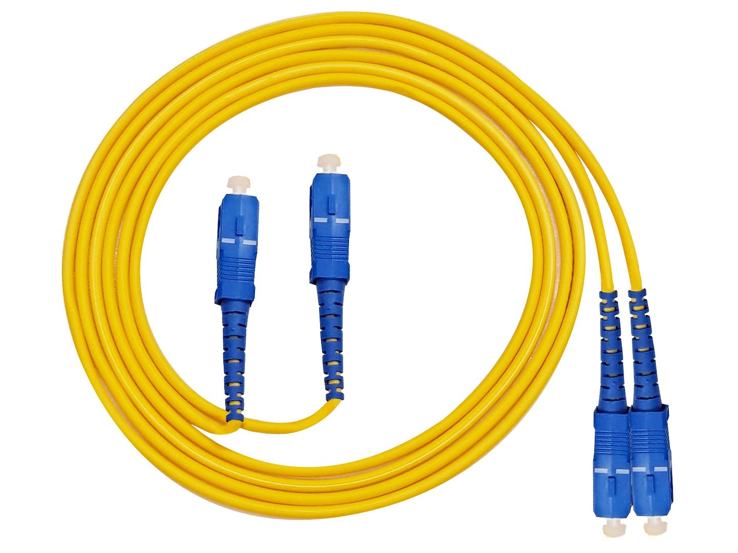 FIBERM Patchcord SC/UPC-SC/UPC 5m Single Mode Duplex włókno G652D 2,0mm PVC