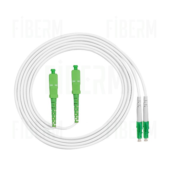 FIBERM Patchcord SC/APC-LC/APC 1m Single Mode Duplex Fiber G657A1 2