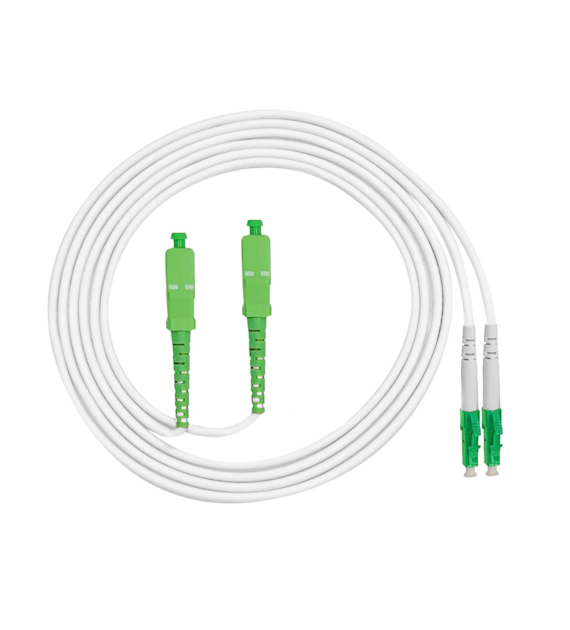 FIBERM Patchcord SC/APC-LC/APC 3m Single Mode Duplex włókno G657A1 2,0mm PVC